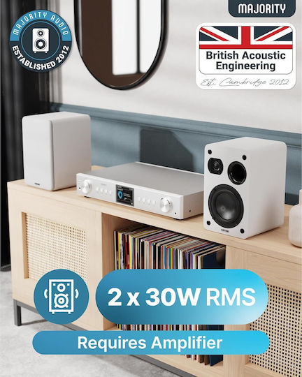 Majority Passive Ηχεία Studio Monitor 60W (Ζεύγος) Λευκά