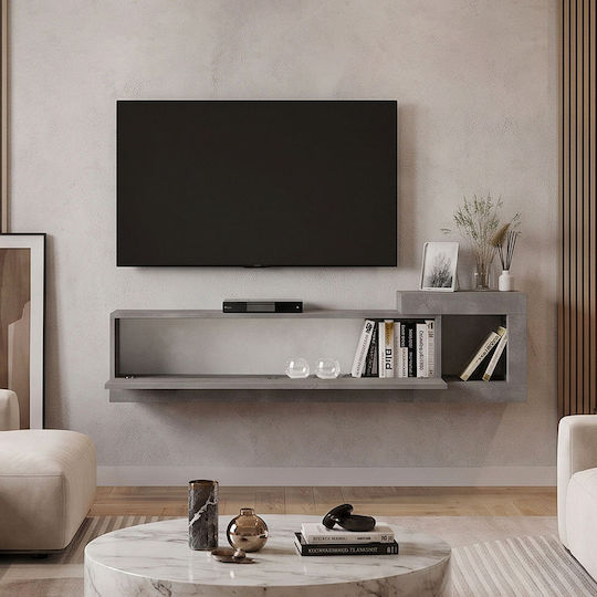 Volare Επιτοίχιο Γκρι Σκυροδέματος 150x29.6x38.6εκ. Volare Επιτοίχιο Γκρι Σκυροδέματος 150x29.6x38.6εκ.