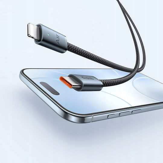 Mcdodo Cablu Lightning Usb-C Încărcare Rapidă Usb Tip C 36W 1M Led Negru