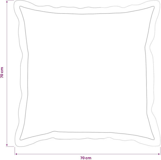 vidaXL Μαξιλάρι Καναπέ Houten από Βελούδο Ροζ 70x70εκ.