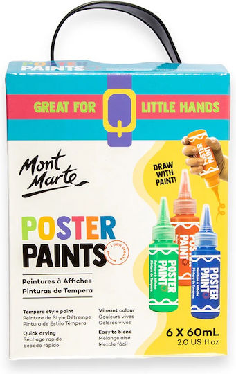 Mont Marte Tempera Farben 6 Stück X 60ml