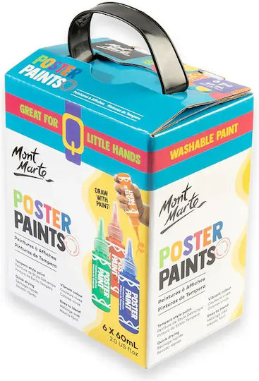 Mont Marte Tempera Farben 6 Stück X 60ml