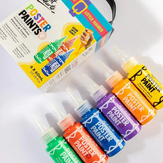 Mont Marte Tempera Farben 6 Stück X 60ml
