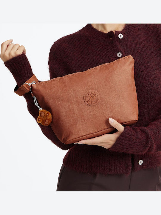 Kipling Τσαντάκι Χειρός Naomi Pouch L Copper Glimmer