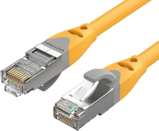 Vention S/FTP Cat.6a (Gigabit) Καλώδιο Δικτύου Ethernet 0.3m Γκρι