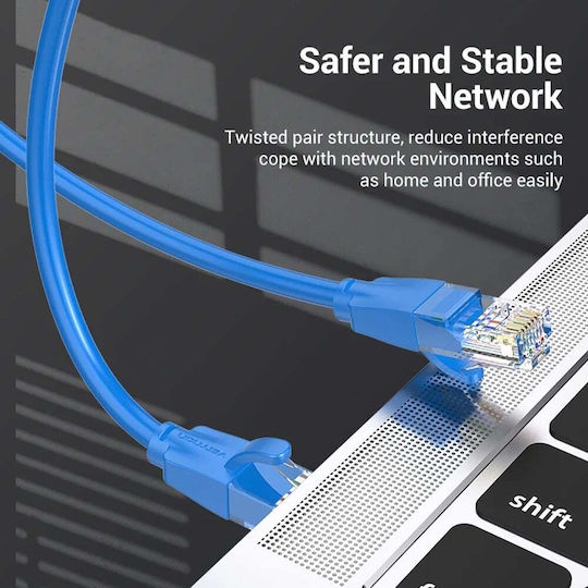 Vention U/UTP Кат.6 (Gigabit) Мрежов Кабел Ethernet 1м Син