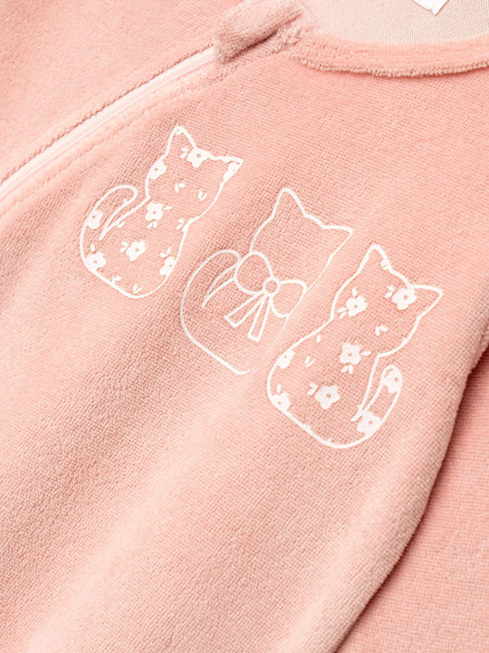 Funky Funky Baby-Strampler Samt Rosa