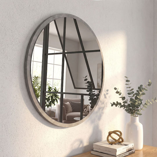 Megapap Glob Grauer Wandspiegel Durchmesser 59cm Megapap Glob Grauer Wandspiegel Durchmesser 59cm