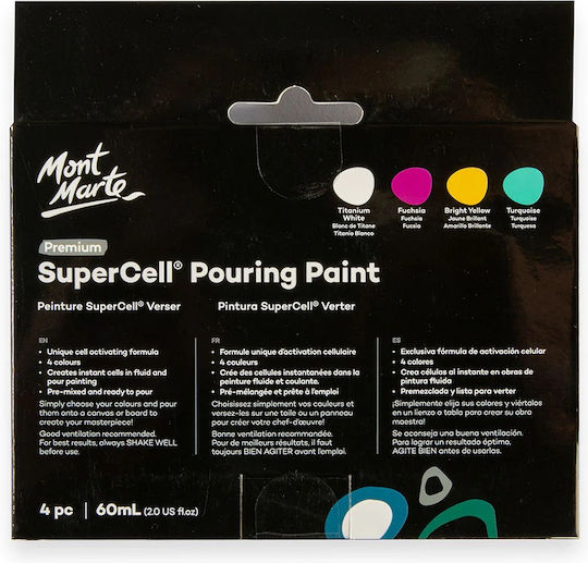 Mont Marte Σετ Χρώματα Μοντελισμού Coral Reef 60ml 4τμχ