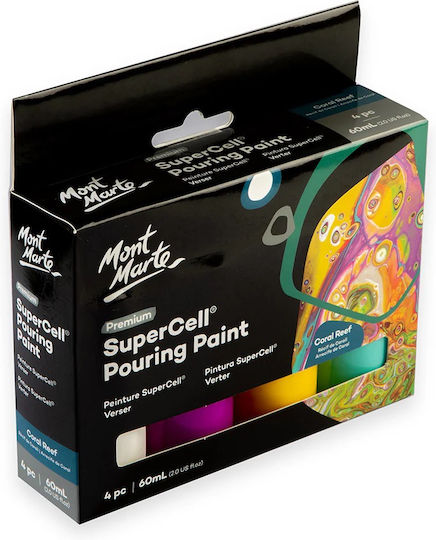 Mont Marte Σετ Χρώματα Μοντελισμού Coral Reef 60ml 4τμχ