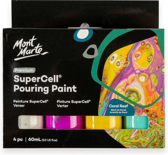 Mont Marte Σετ Χρώματα Μοντελισμού Coral Reef 60ml 4τμχ
