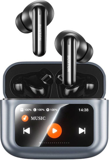 Buxton BTW9600 In-Ear Bluetooth Kopfhörer mit Schweißbeständigkeit und Ladekoffer Graphit