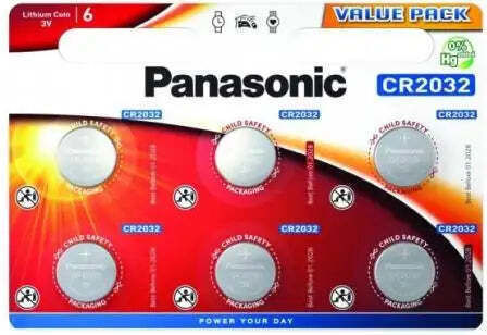 Panasonic Lithium Batterien für Uhren CR2032 3V 6Stück