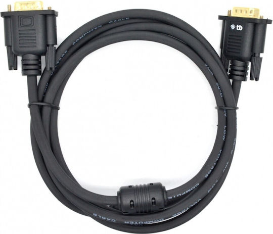 TB Print Cable VGA male - VGA male Μαύρο 1.8m (HDB15M/15M)