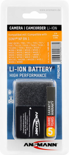 Ansmann Kamera Batterie NP-BN 1 1400-0009 Lithium-Ionen (Li-Ion) Kompatibel mit Sony