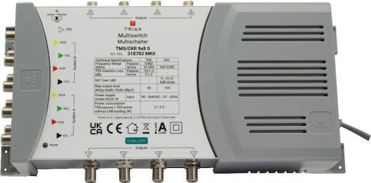 Triax TMS/CKR 9x8 Мултипревключвател Сателитна 318702