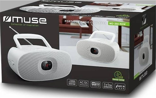 Muse MD-202 Sistem Portabil Audio cu CD Radio Alb
