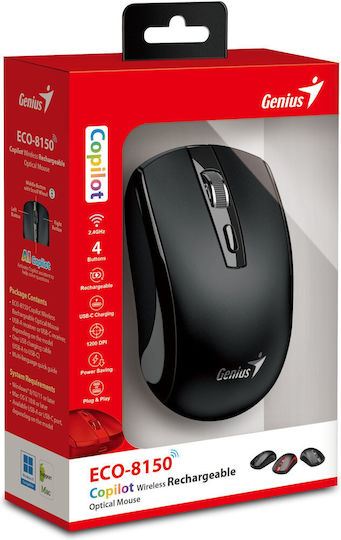 Genius ECO-8150 Безжичен Мишка Черен