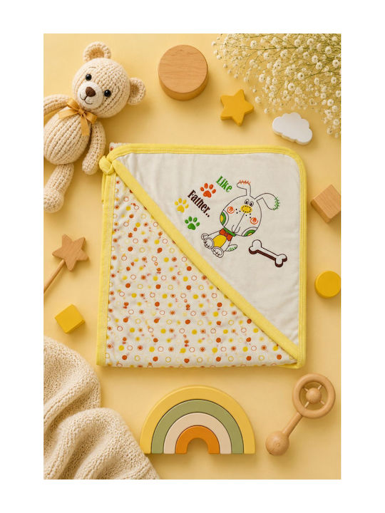 Esthisis Cotton Flannel Swaddle Blanket Yellow 95x80cm