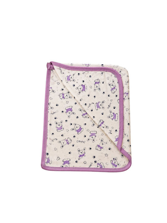 Esthisis Cotton Flannel Swaddle Blanket Purple 95x80cm