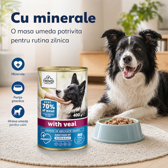 Frendi Hrana Umedă Pentru Câini în Conservă Dietetică cu Carne de Vită 4x400gr
