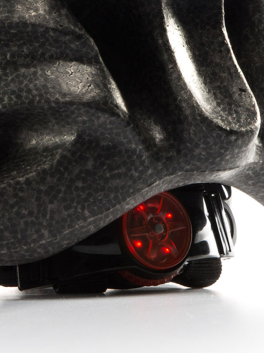 Athlopaidia Kinderfahrrad- / Rollerhelme Fahrrad / Scooter City Schwarz mit integrierter LED-Lampe