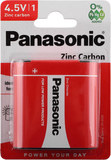 Panasonic Carbon Μπαταρία Zinc 3R12 4.5V 1τμχ