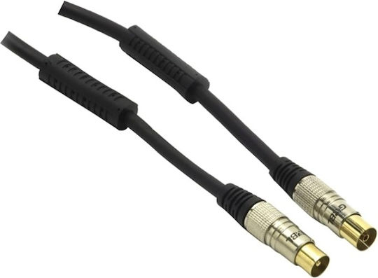 G&BL Cablu De Antenă Coaxial De Sex Masculin - Coaxial De Sex Feminin Negru 2.5m 15688 1 Bucată