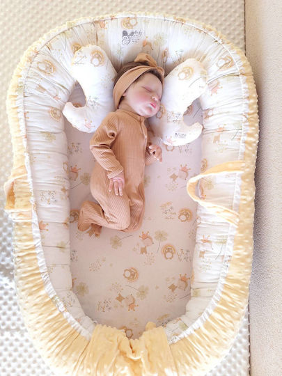 BabyValia Βρεφικό Μαξιλάρι Φωλιά Κίτρινη