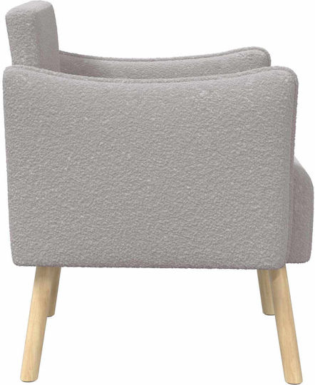 Relax Armchair Light Grey 60x65x76cm