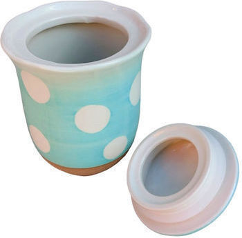 Set of 2 Coffee / Sugar Jars with Lid Ceramic Brown 2pcs