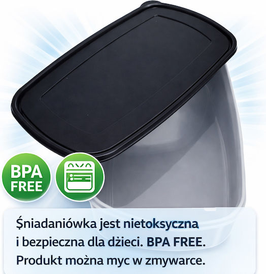Paso Kinderlebensmittelbehälter aus Silizium 0,75 l Schwarz 17 x 10,5 x 5,5 cm
