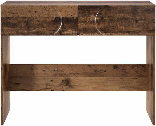 Wooden Console Table Aged Wood L96.5xW38xH75cm
