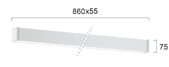 Viokef LED Γραμμικό Φωτιστικό Οροφής Φυσικό Λευκό IP67 86εκ.