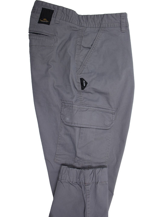 Men's Cargo Trousers Elastic Slim Fit Grey