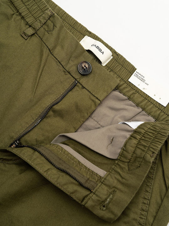 Monza Ανδρικό Παντελόνι Chino Relaxed Fit Army