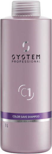 System Professional Fibra Color Save C1 Σαμπουάν Διατήρησης Χρώματος & Λάμψης για Βαμμένα Μαλλιά 1000ml