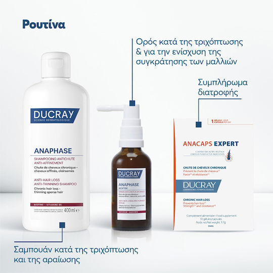 Ducray Anaphase Шампоан Против Косопад За Крехка Коса 400ml