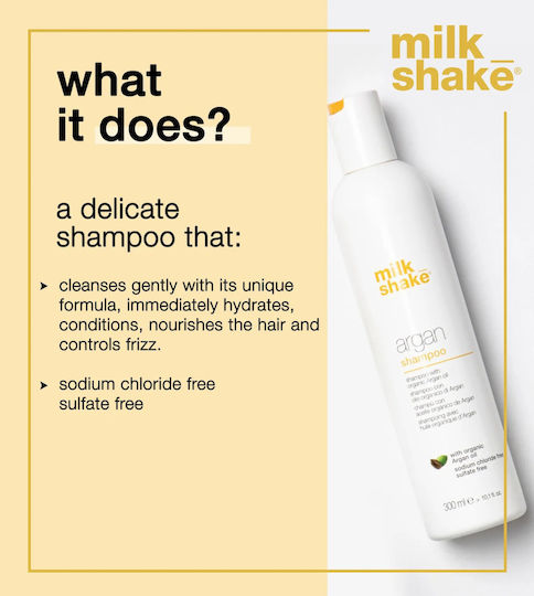 Milk Shake Арганово Масло Шампоан Възстановяване/Подхранване И Хидратация За Всички Типове Коса 300мл