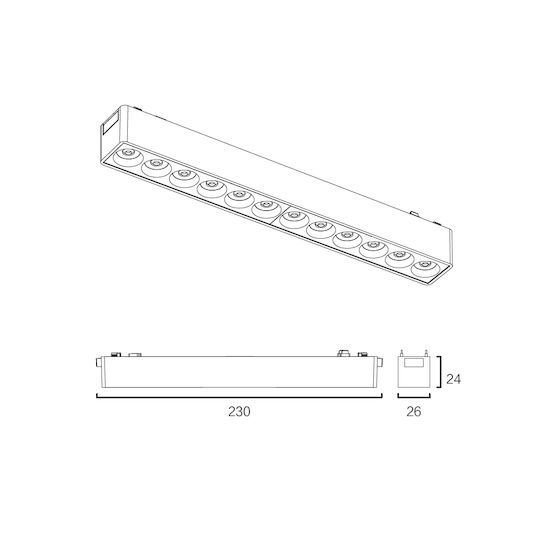 Sun Light LED Комерсиално Линейно Осветление Светило Таван Неутрално бяло IP20 23см.