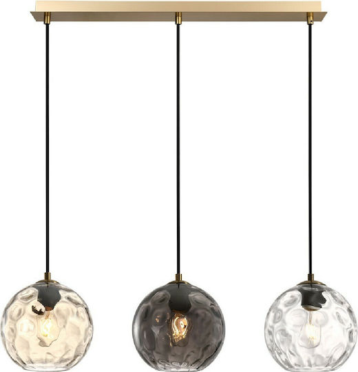 Sun Light Pendant Light Transparent Rail with Socket E27 65cm