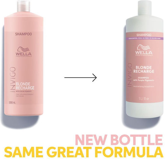 Wella Profesionnals Invigo Blonde Recharge Шампоан Възстановяване/Подхранване И Запазване На Цвета За Оцветена Коса 1000мл
