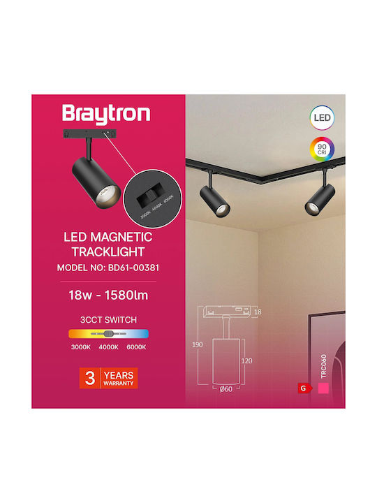 Braytron LED Spot in Black Color