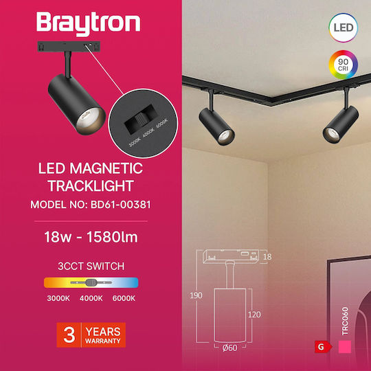 Braytron LED Spot in Schwarz Farbe