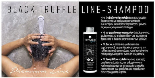 Messinian Spa Premium Line Schwarzer Trüffel Shampoos gegen Haarausfall für Zerbrechlich Haare 300ml
