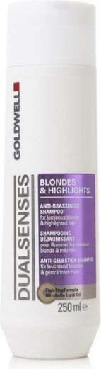 Goldwell Dualsenses Blonde & Highlights Anti Yellow Șampon Pentru Volum și Păstrarea Culorii Pentru Păr Vopsit 250ml