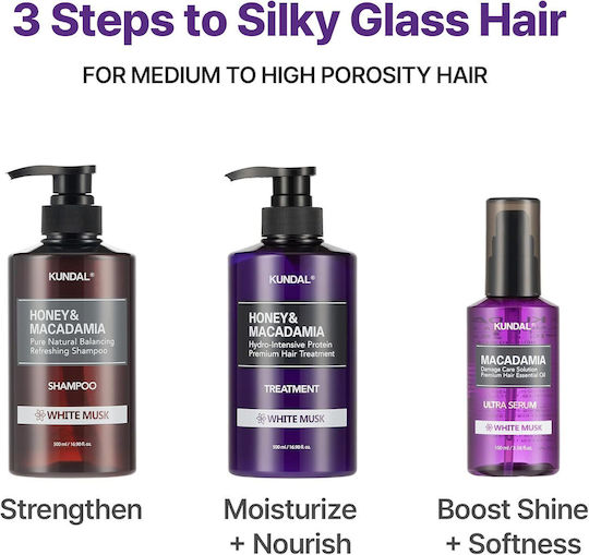 Kundal Honey & Macadamia Nature Шампоан Amber Vanilla 500мл