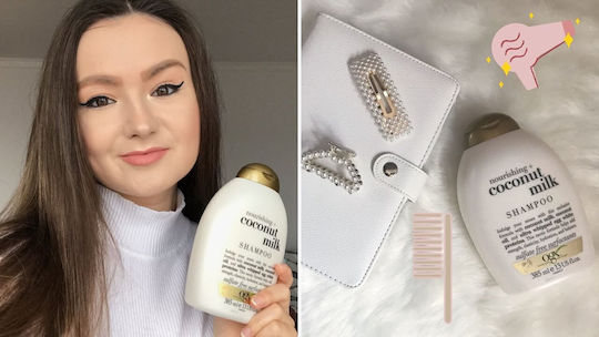 OGX Nourishing + Coconut Milk Шампоан Възстановяване/Подхранване и Хидратация за Всички Типове Коса 385ml