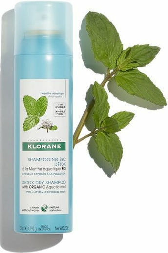 Klorane Aquatic Mint Сух Шампоан За Дълбоко Почистване За Суха Коса 150ml
