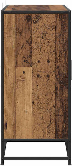 Wooden Sideboard Gebeiztes Holz 92x35x76cm